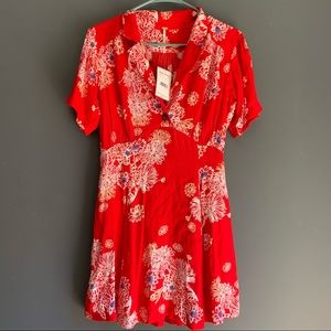 *NWT* FREE PEOPLE BOHO RED DRESS